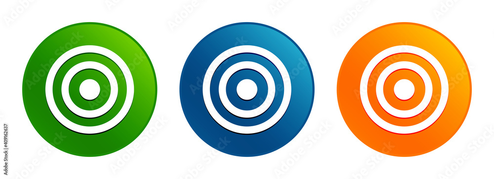 Target icon liquid design round button set illustration Target icon liquid design round button set illustration