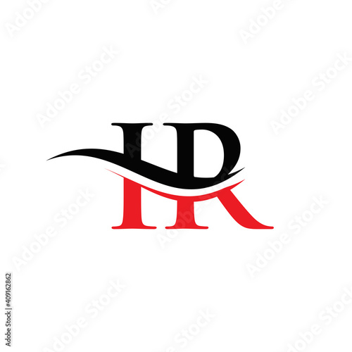 Swoosh Letter IR Logo Design for business and company identity. Water Wave IR Logo with modern trendy