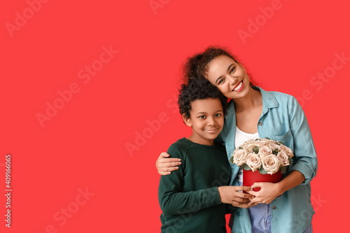 African-American boy and hi...