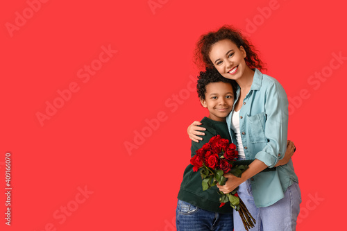 African-American boy and hi...