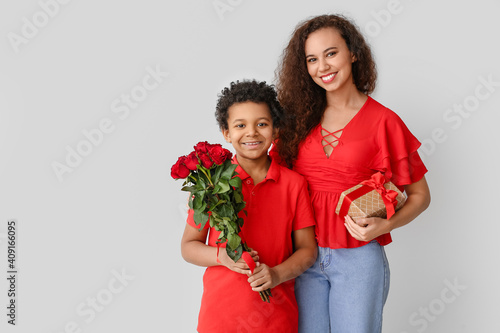 African-American boy and hi...
