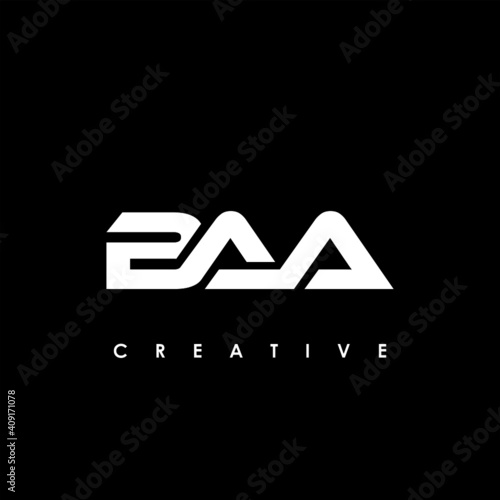 BAA Letter Initial Logo Design Template Vector Illustration photo