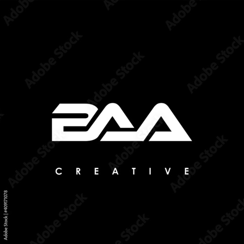 BAA Letter Initial Logo Design Template Vector Illustration