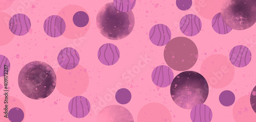 Circle pattern background. Pink and purple shades.