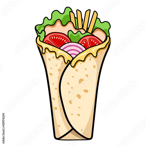 wrap kebab cheese