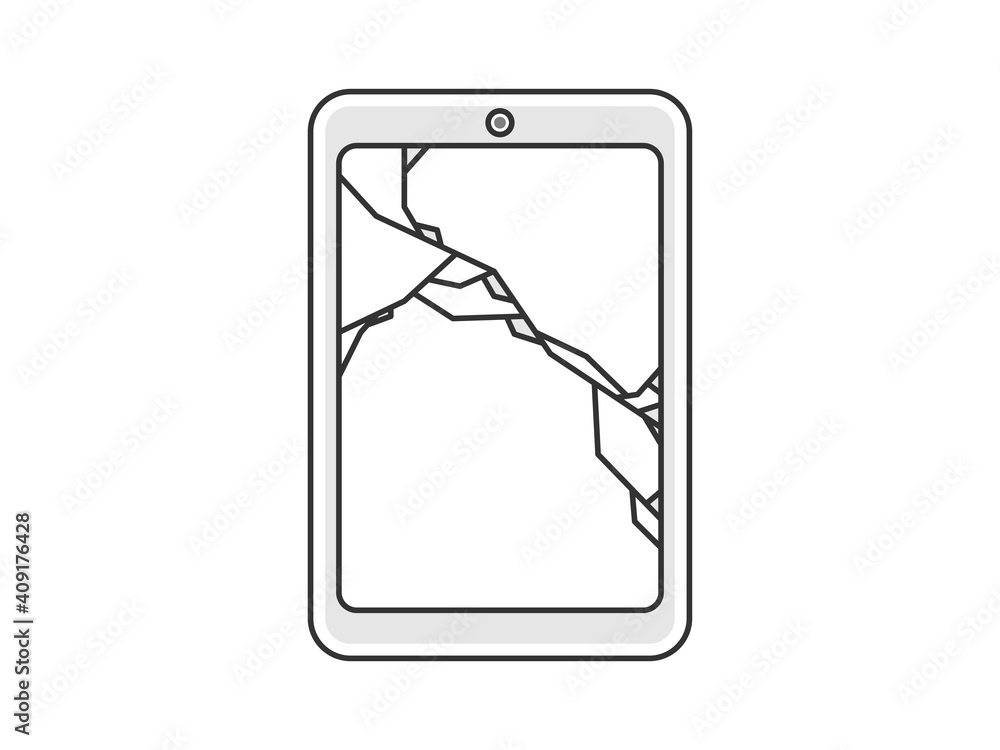 液晶画面が割れたタブレットpcのイラスト Stock Vector Adobe Stock 液晶画面が割れたタブレットpcのイラスト Stock Vector Adobe Stock
