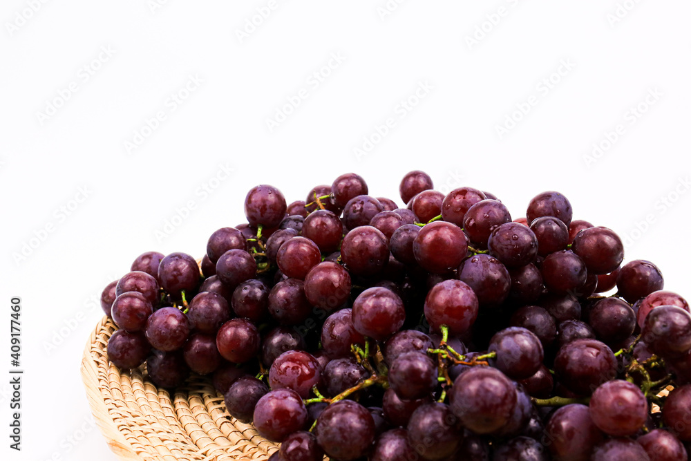 Fresh Organic Grapes on white background Fresh Organic Grapes on white background