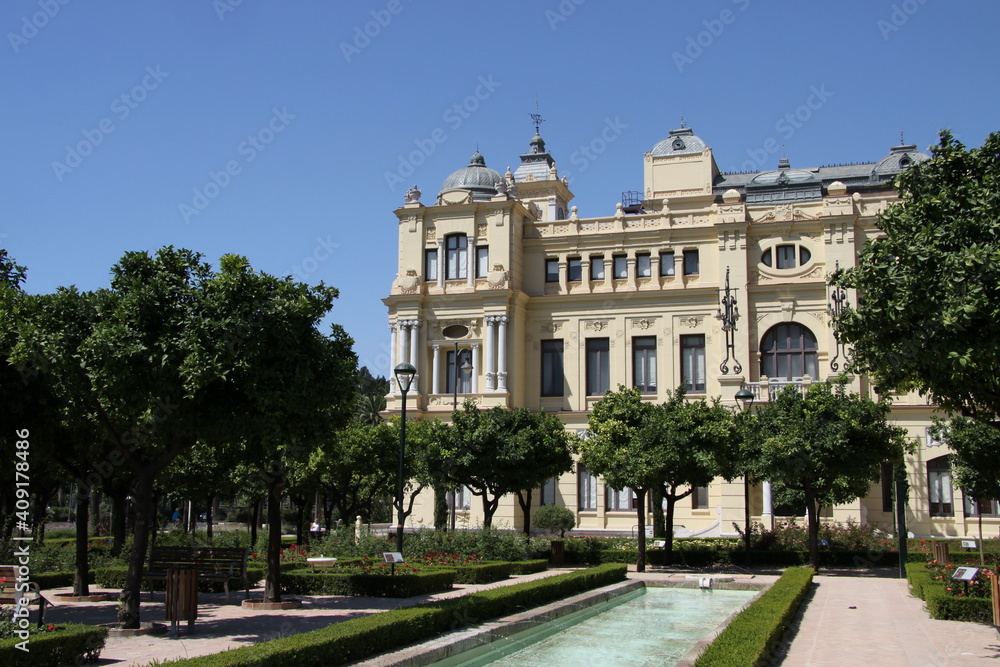 Building monument city hall. Costa del Sol, Malaga. Andalusia southern Spain. Europe