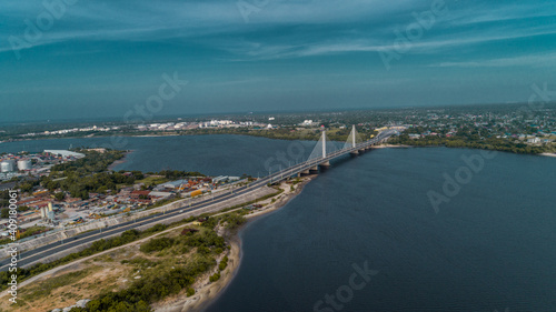 Hanging bridge connects Dar es salaam city