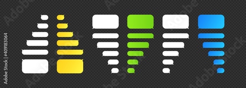 Message chat bubbles vector icons for phone chat. Vector on isolated background. EPS 10 vector