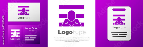 Logotype Prisoner icon isolated on white background. Logo design template element. Vector.