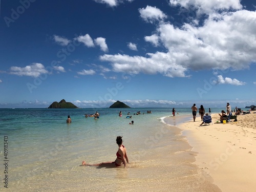 Lanikai beach in Hawaii photo