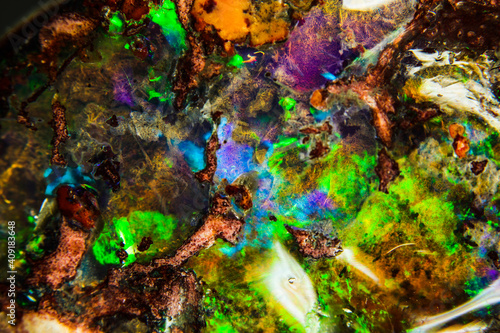 Photos beautiful close-up macro photo of Opal stone