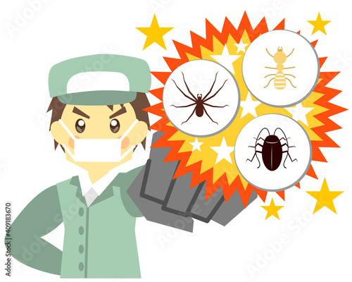 気になる害虫　退治します！　感染対策ver