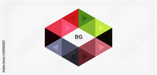Free Download Mosaic triangle pattern abstract background for cover, banner, flyer and poster and other template - GFXLoad