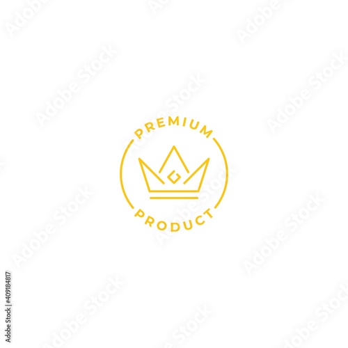 Premium product label. Vector icon template