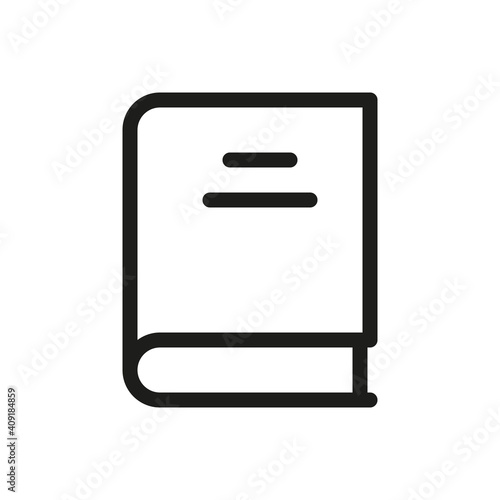 Encyclopedia isolated icon, book linear icon, reading outline vector icon with editable stroke