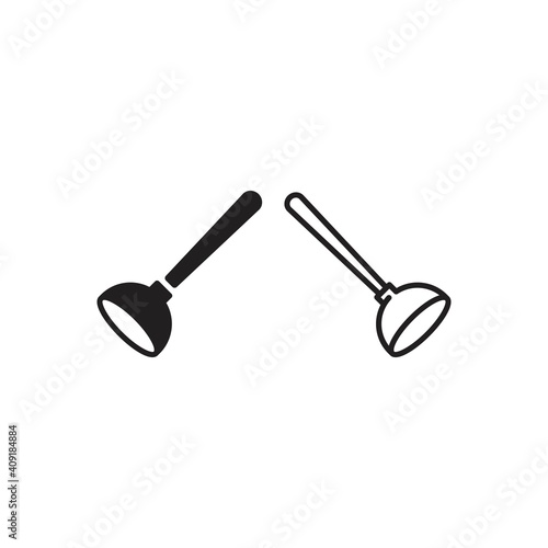 Plunger. Vector icon template