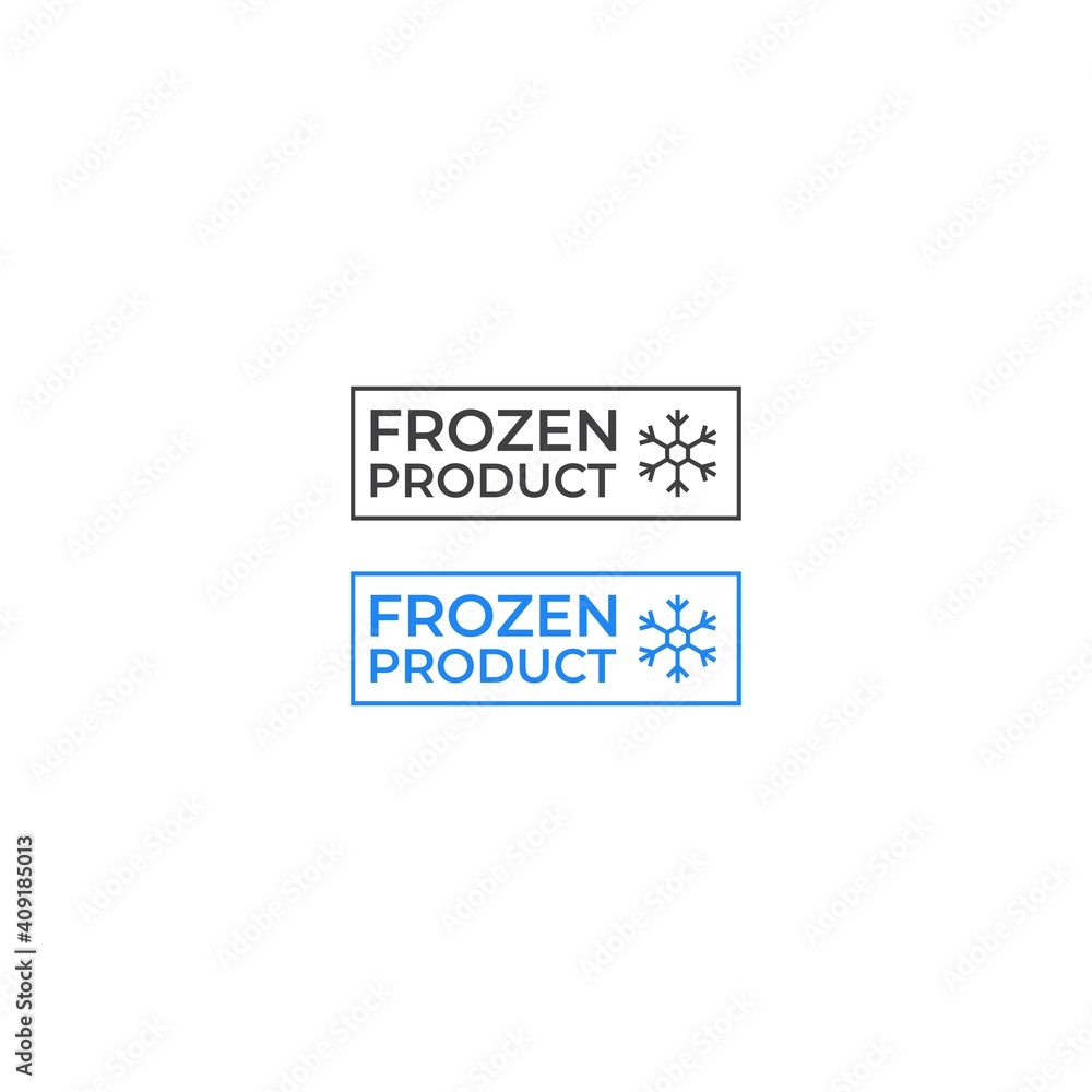 Frozen product label. Vector icon template Frozen product label. Vector icon template
