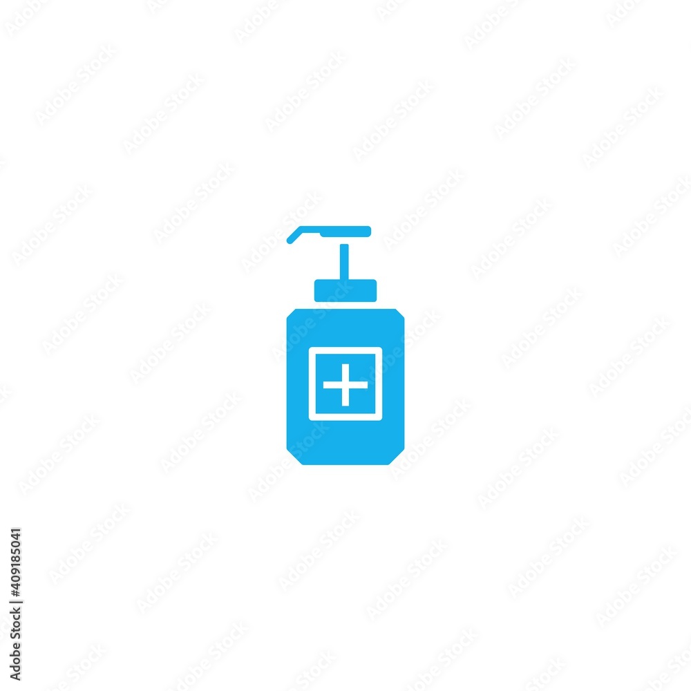 Hand sanitizer pump bottle. Vector icon template Hand sanitizer pump bottle. Vector icon template