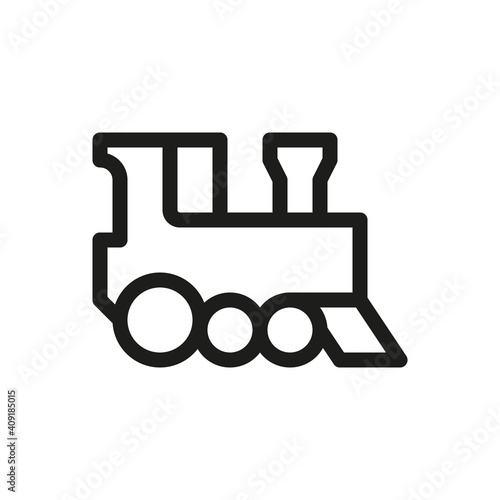 Steam train isolated icon, locomotive linear icon, old train vector icon with editable stroke