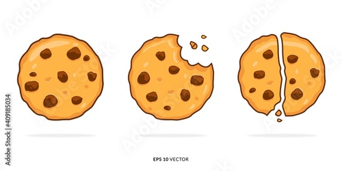 Chocolate Chip Cookies Vector Illustration - EPS 10 Vector