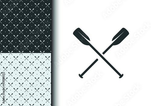 Cross object seamless pattern vector. For printing, texture, background, business, department, hobbies. Eps 10. Paddle pattern
