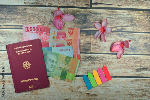 Travel paraphernalia from Europe to Indonesia