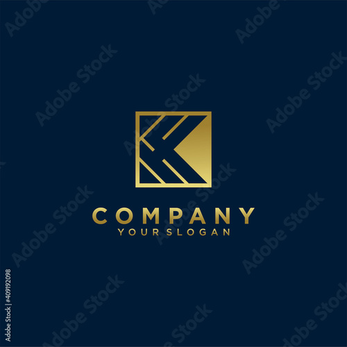 Initials k logo with a golden style color modern concept for the company Premium Vector. part 9