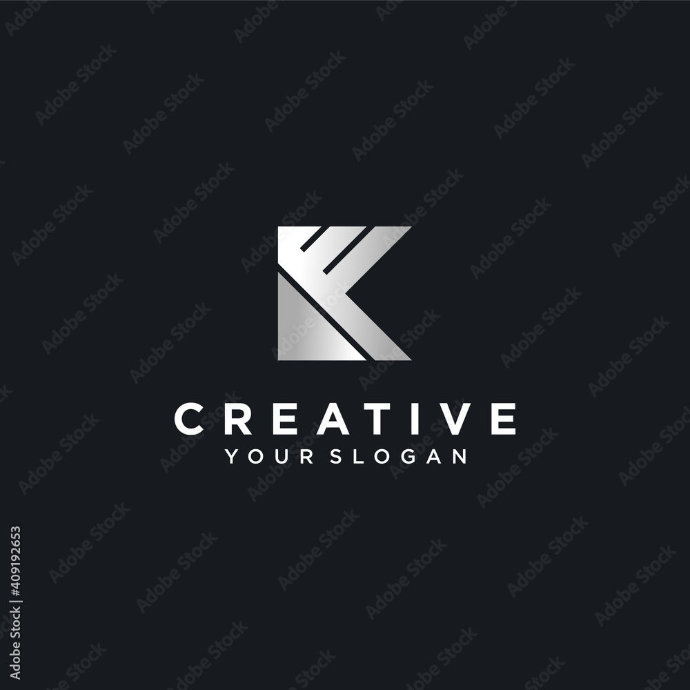 Initials k logo with a silver color modern concept for the company Premium Vector. part 6 Initials k logo with a silver color modern concept for the company Premium Vector. part 6