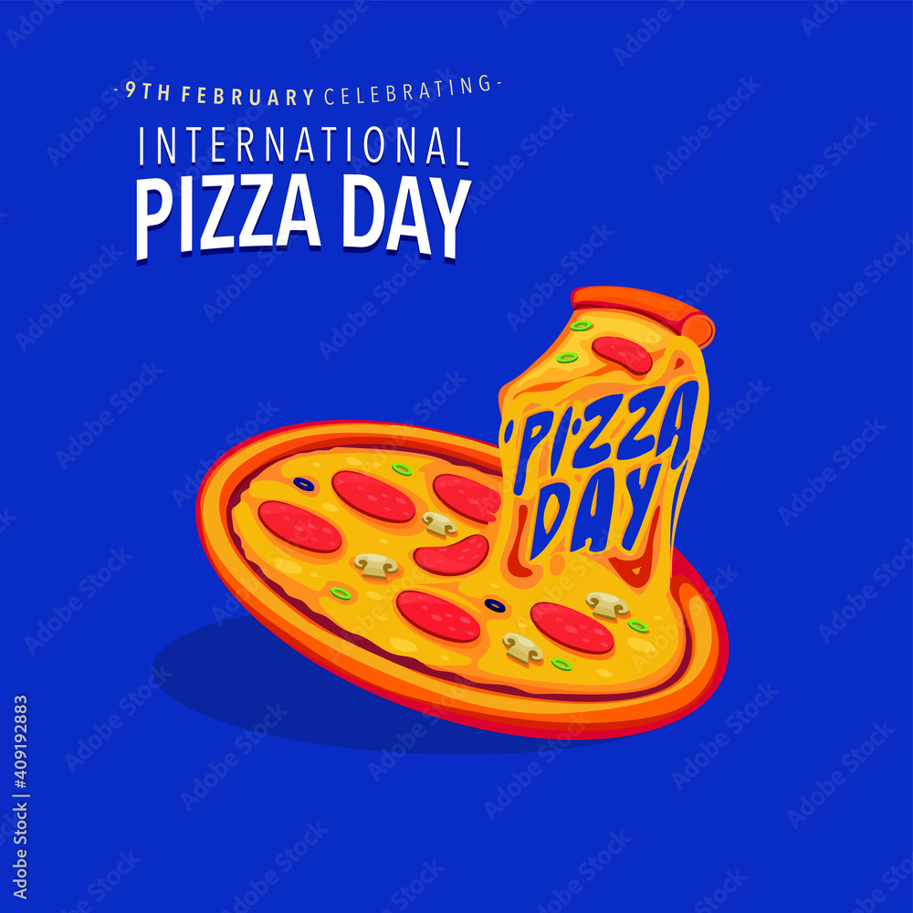 International Pizza Day Creative and vector poster for International