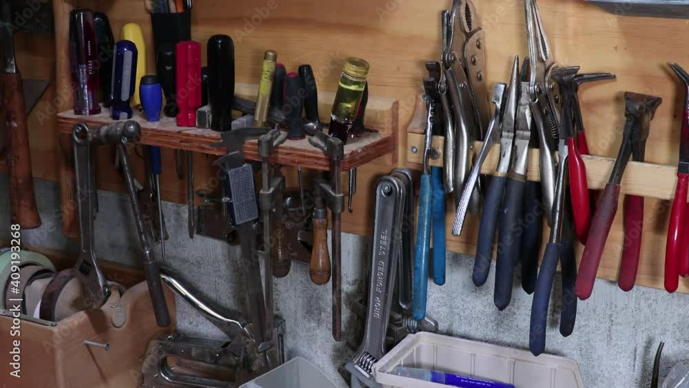 Screwdrivers, Pliers and More Tools in Workshop Screwdrivers, Pliers and More Tools in Workshop