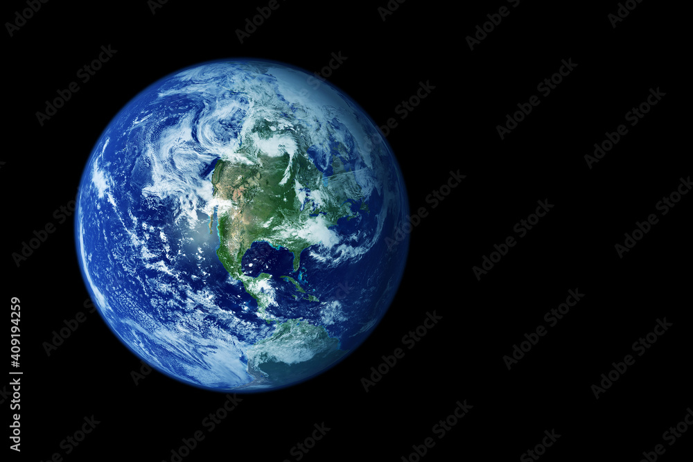 Planet Earth from space. Elements of this image were furnished by NASA.