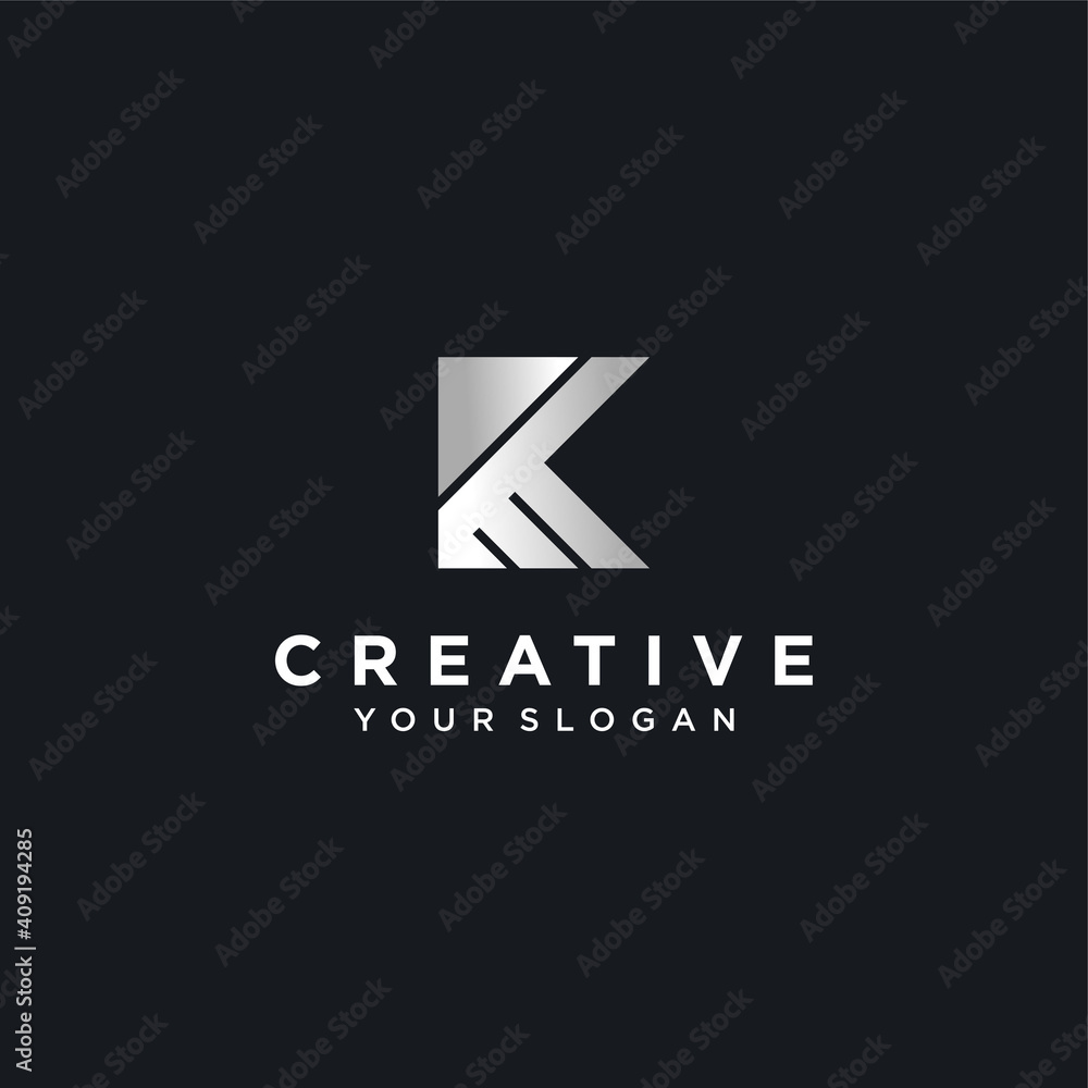 Initials k logo with a silver color modern concept for the company Premium Vector. part 10 Initials k logo with a silver color modern concept for the company Premium Vector. part 10