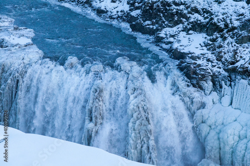 Wallpaper Mural Gullfoss, Iceland - 01/02/2018 : Gullfoss one of the most beautiful waterfall in Iceland.  Torontodigital.ca