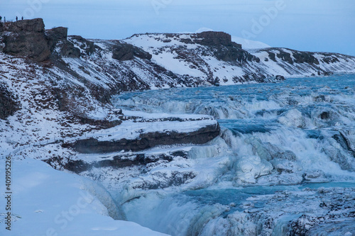 Gullfoss  Iceland - 01 02 2018   Gullfoss one of the most beautiful waterfall in Iceland. 