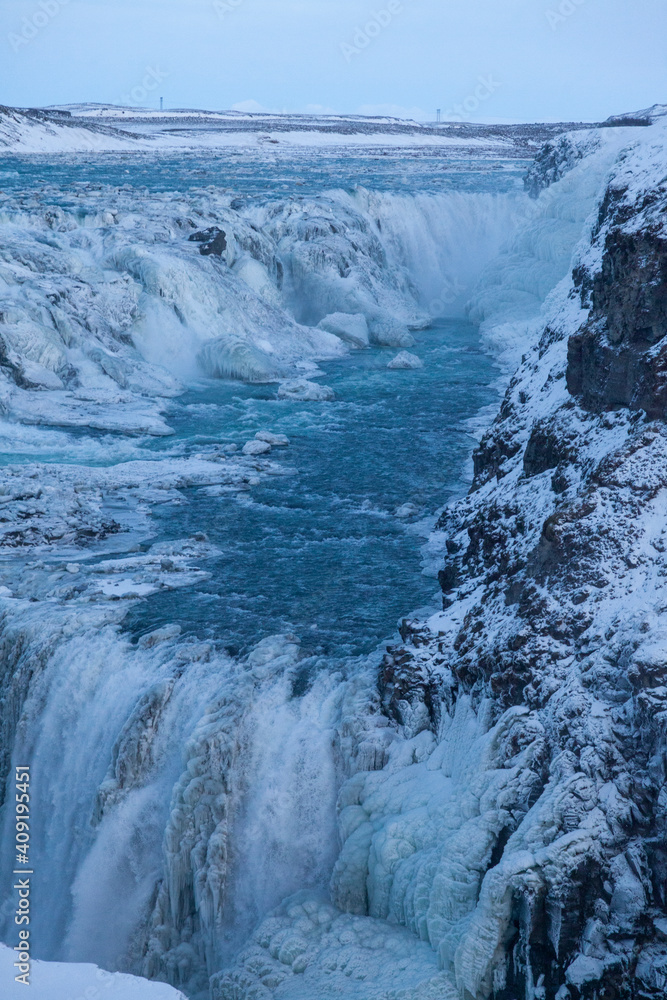 Gullfoss, Iceland - 01/02/2018 : Gullfoss one of the most beautiful waterfall in Iceland. Gullfoss, Iceland - 01/02/2018 : Gullfoss one of the most beautiful waterfall in Iceland.