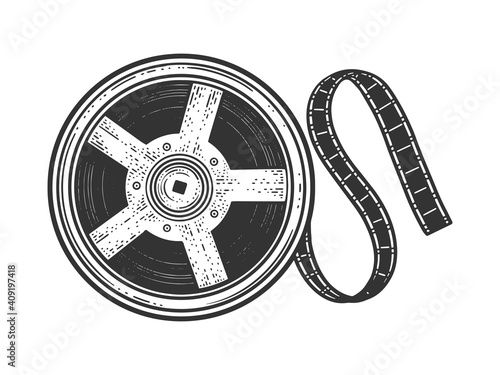 Fotografie movie reel sketch raster illustration