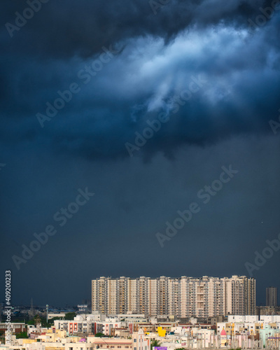 storm over the city