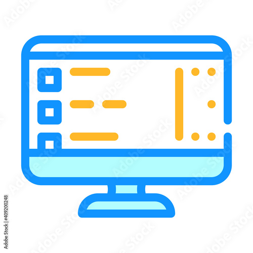 software list of operating system color icon vector illustration