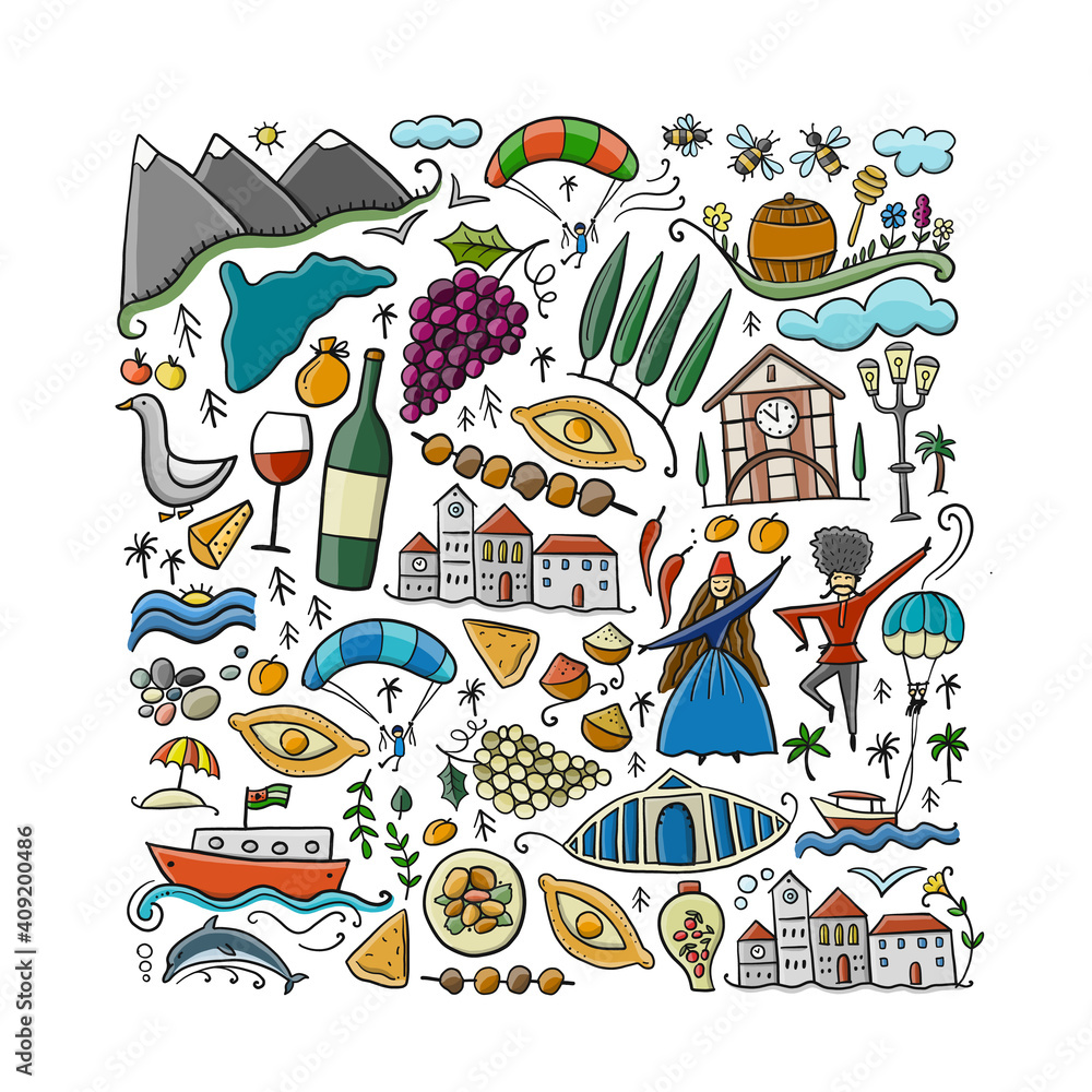 Fotografia Abkhazia Travel. Culture and People. Background for your design
