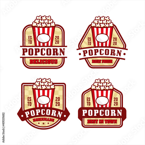 Popcorn design premium logo collection-3