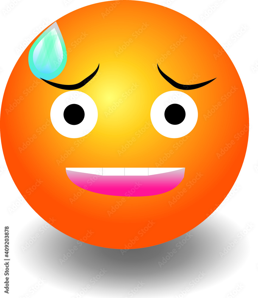 Fototapeta premium Emoji with a confused face