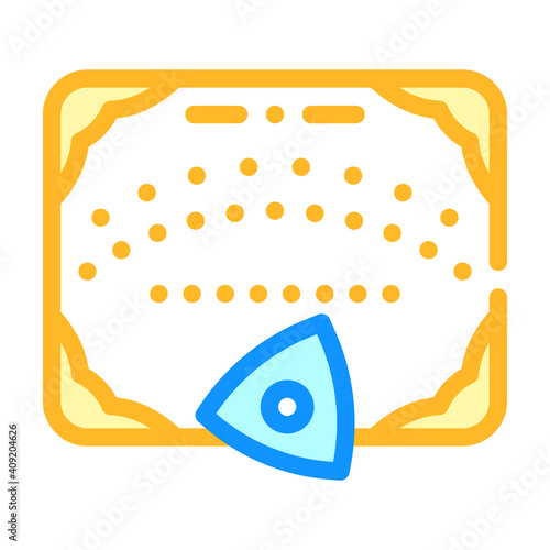 ouija board for communicating with spirits color icon vector illustration