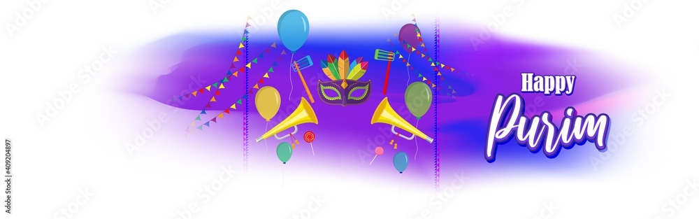 Fototapeta premium vector illustration for Jewish festival Purim