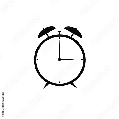 Alarm clock icon in trendy flat style isolated on background. Clock icon page symbol for your website design Clock icon logo, app, UI. Clock icon Vector illustration, EPS10.