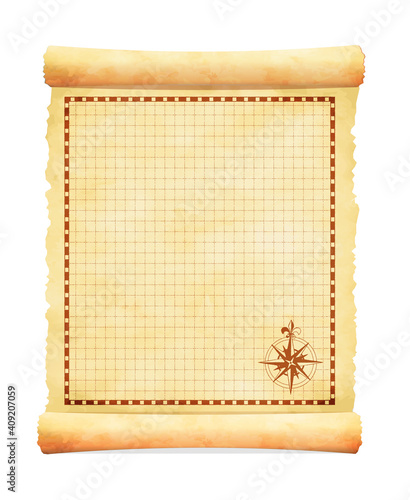 Old vintage map template vector illustration