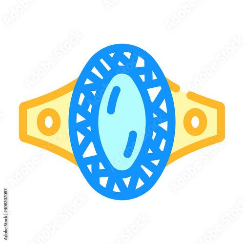 ring with magic diamond color icon vector illustration