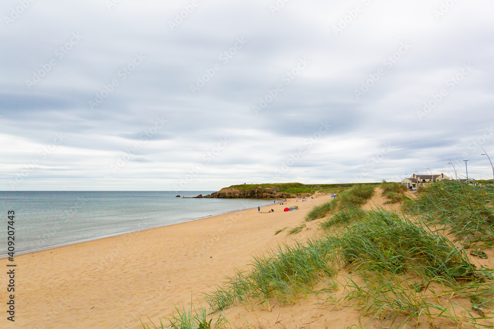 South Shields Promenade Beach on overcast day 17th July 2020