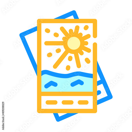 cards magis accessory color icon vector illustration